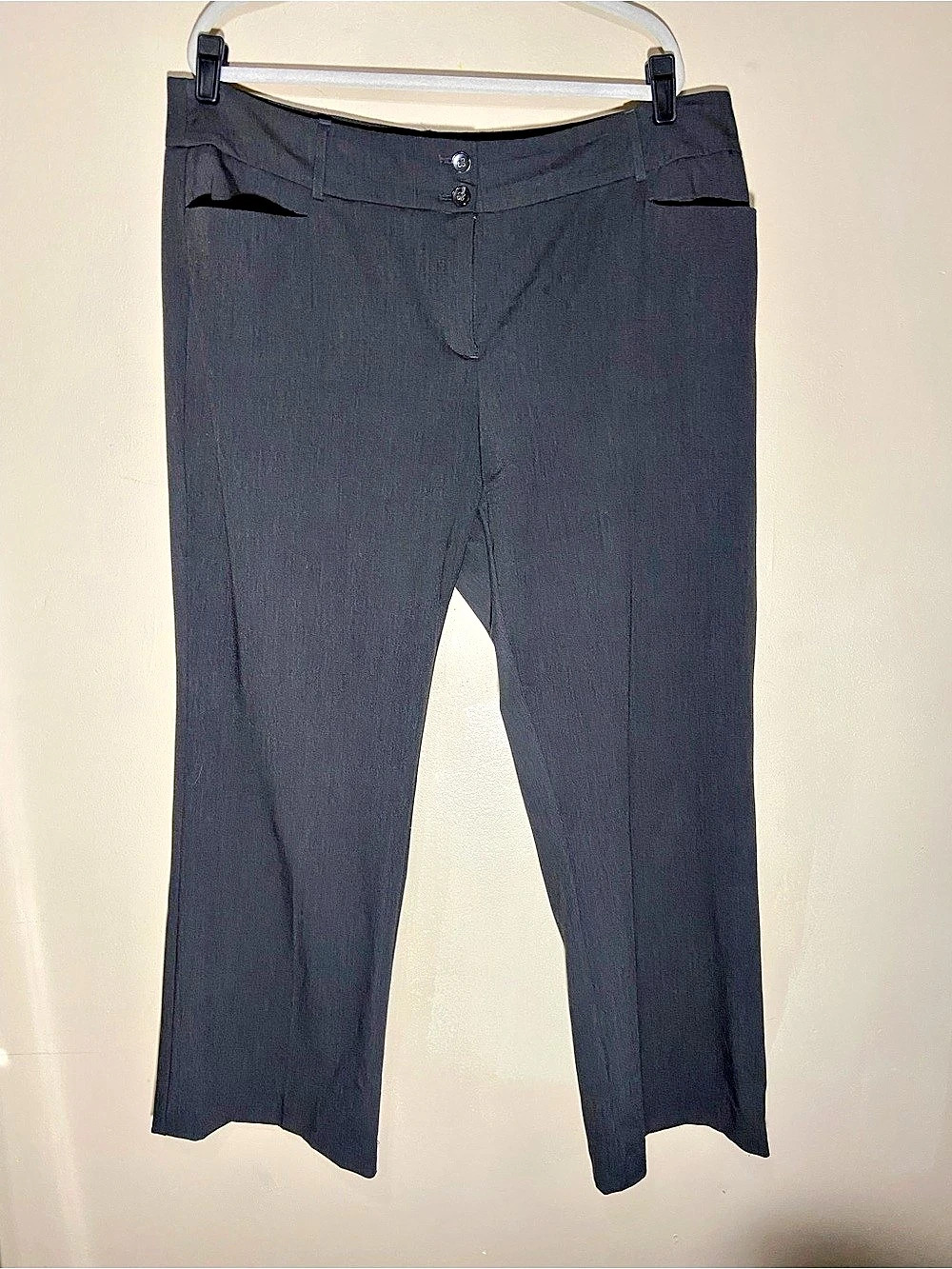 Alfani Women’s Charcoal Grey Wide Leg Trousers  - 18 Short